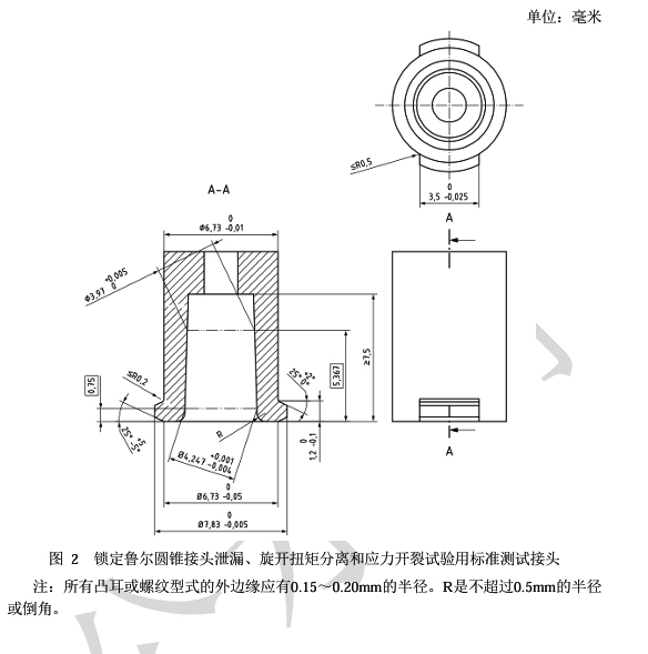 鎖定魯爾圓錐接頭泄漏、旋開扭矩分離和應(yīng)力開裂試驗用標準測試接頭.jpg